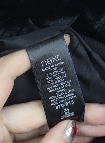 Next Women’s Black Purple Lace Fit & Flare Dress Size 6