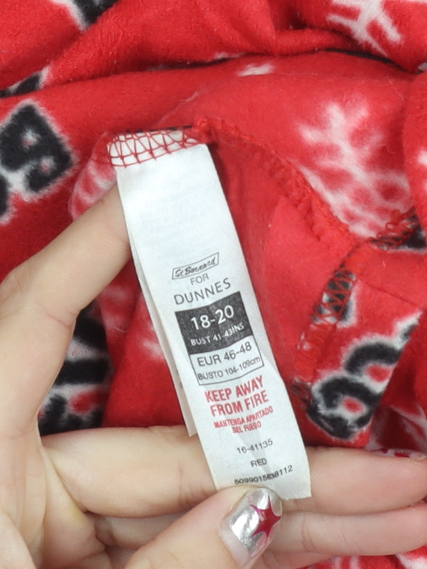 Dunnes Women’s Red Fleece Betty Boop Pyjama Top Size 18-20