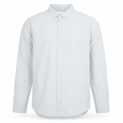 Zara Men Blue Striped Regular Fit Cotton Long Sleeve Shirt L 42