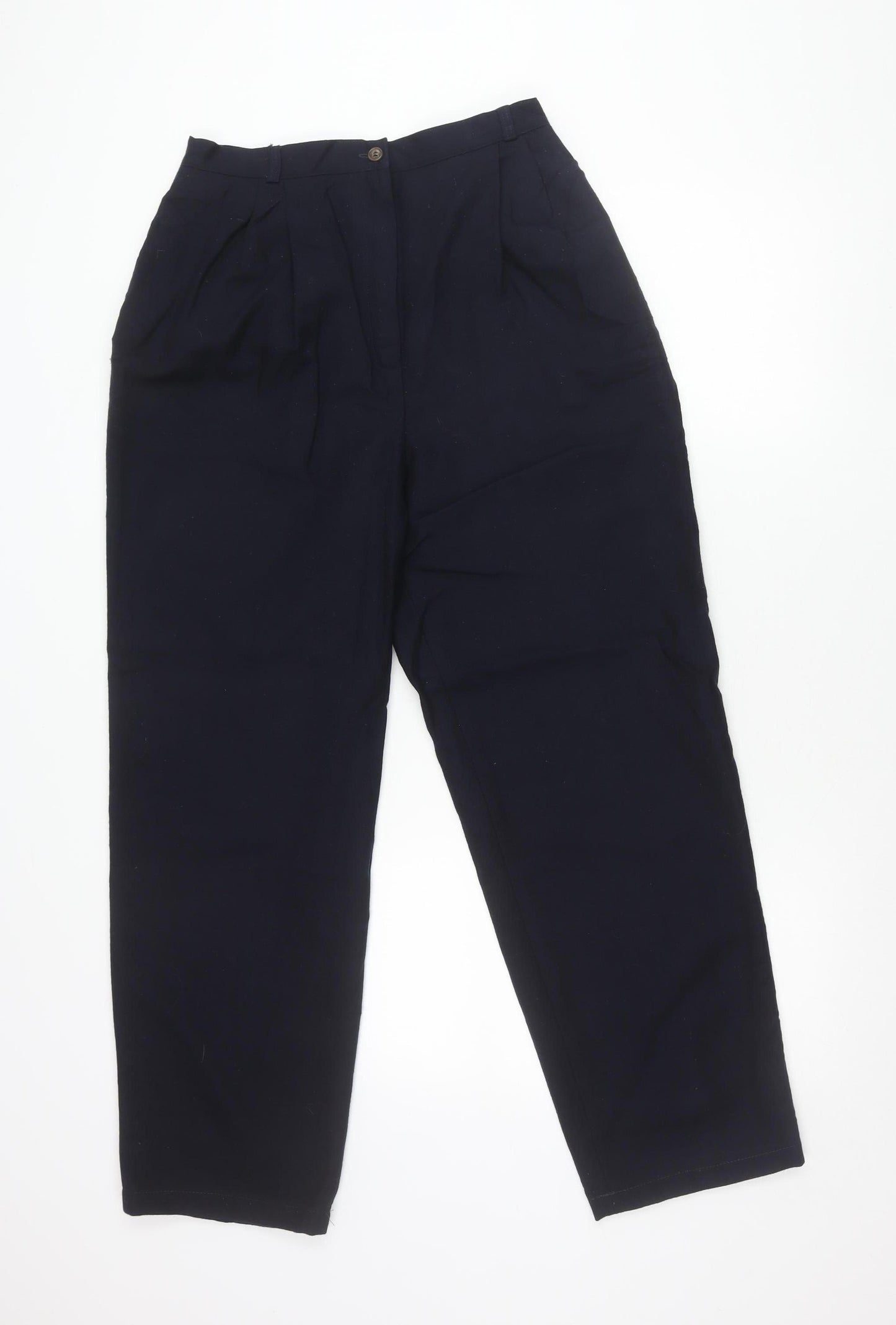 Harvé Benard Men’s Black Pleated Dress Trousers S Straight Leg