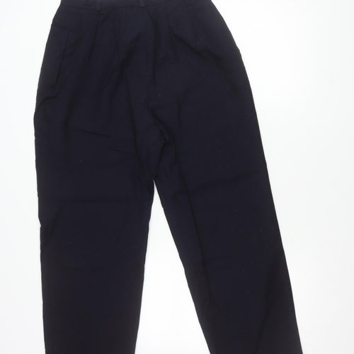 Harvé Benard Men’s Black Pleated Dress Trousers S Straight Leg