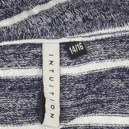 Intuition Women’s Blue Striped Pullover Jumper Size 14/16 3/4 Sleeve