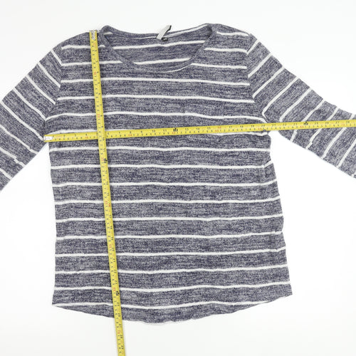 Intuition Women’s Blue Striped Pullover Jumper Size 14/16 3/4 Sleeve