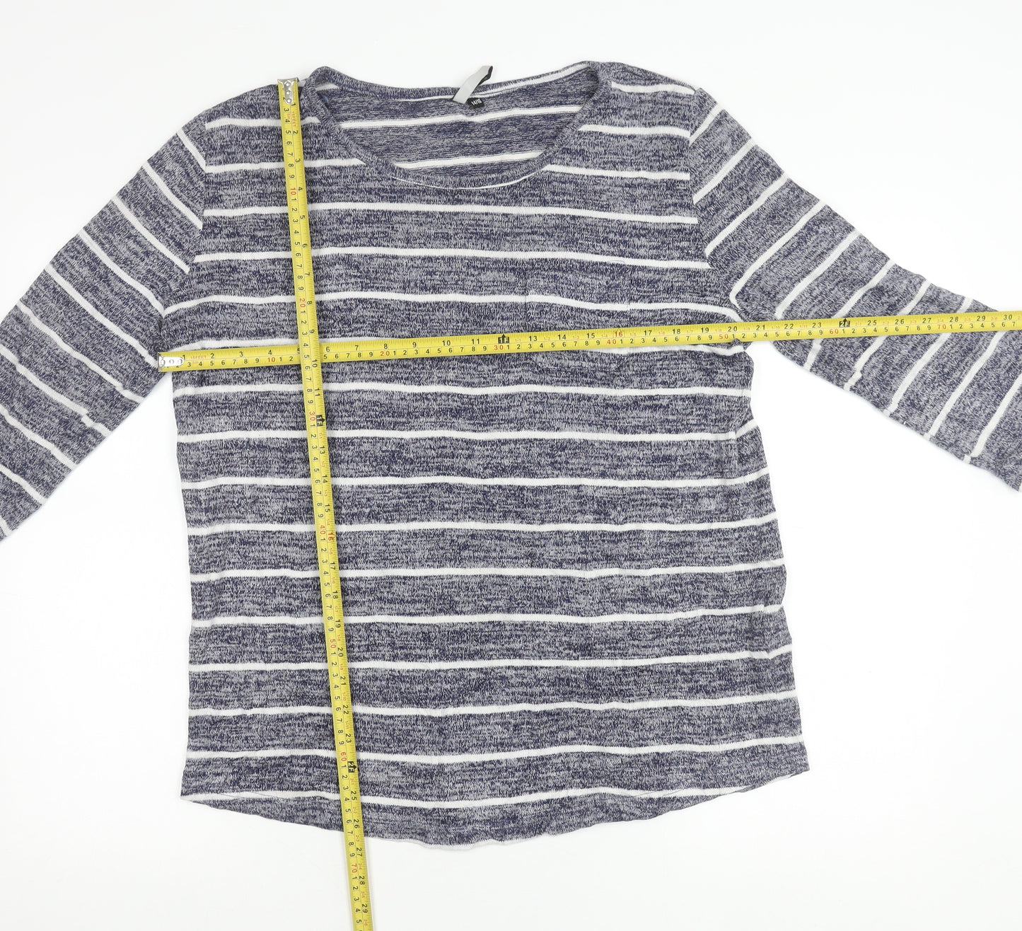 Intuition Women’s Blue Striped Pullover Jumper Size 14/16 3/4 Sleeve