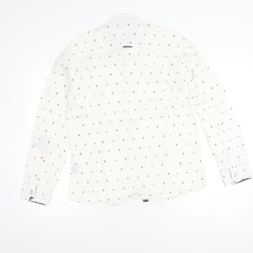 Killer Jeans Men’s White Cotton Long Sleeve Button-Up Shirt M