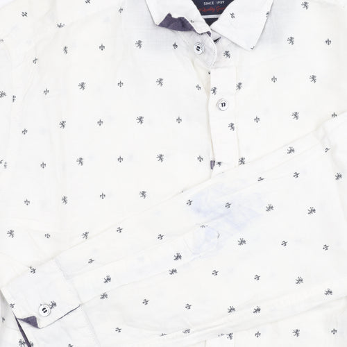 Killer Jeans Men’s White Cotton Long Sleeve Button-Up Shirt M