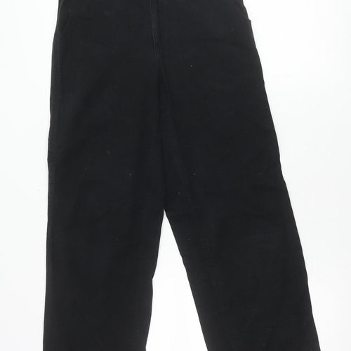 GAP Boys Black Chino Trousers Age 12 Years Straight Leg Cotton