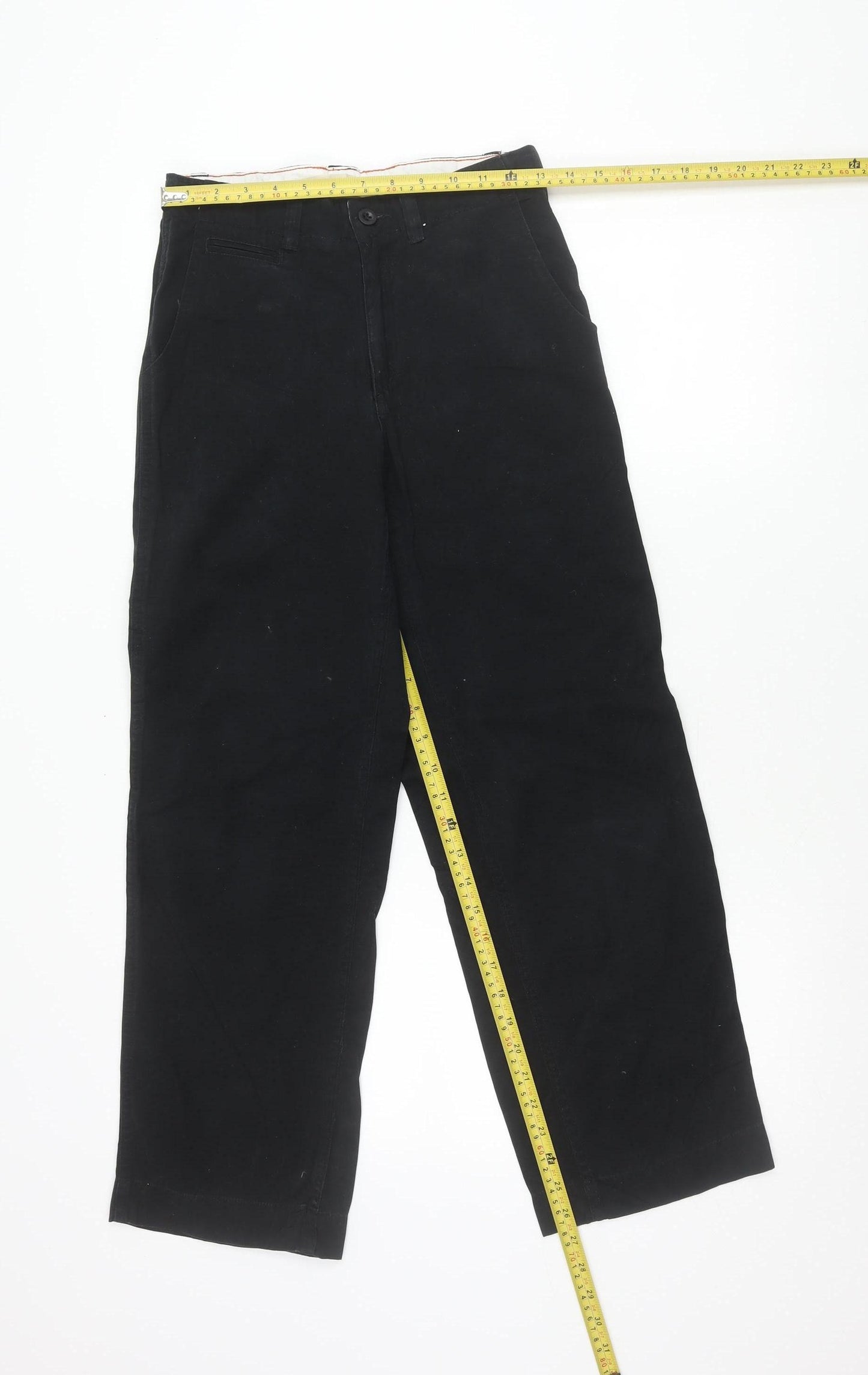 GAP Boys Black Chino Trousers Age 12 Years Straight Leg Cotton