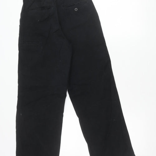GAP Boys Black Chino Trousers Age 12 Years Straight Leg Cotton