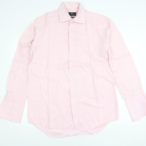 Paul Costelloe Men’s Pink 16.5 Classic Fit Cotton Shirt