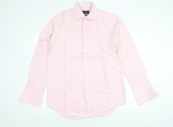 Paul Costelloe Men’s Pink 16.5 Classic Fit Cotton Shirt