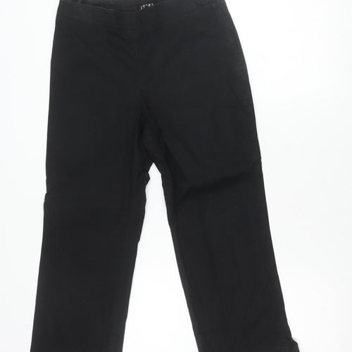 GAP Womens Black Size 10 Straight Chino Cotton Stretch Trousers