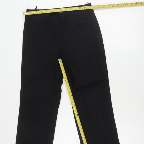 GAP Womens Black Size 10 Straight Chino Cotton Stretch Trousers