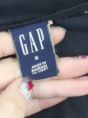 GAP Womens Black Size 10 Straight Chino Cotton Stretch Trousers