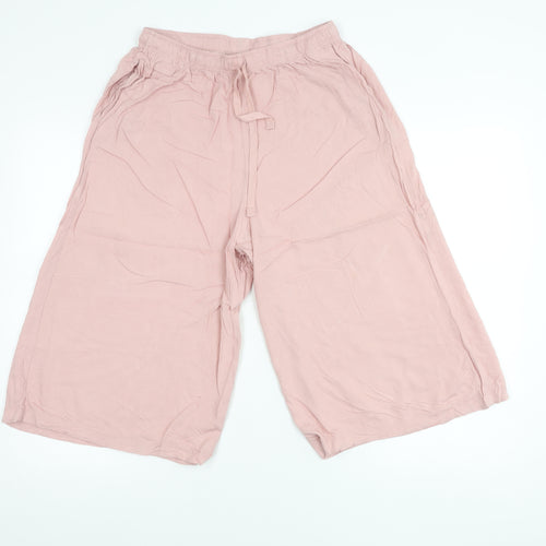 Uniqlo Girls Pink M Lounge Pants 100% Viscose Drawstring