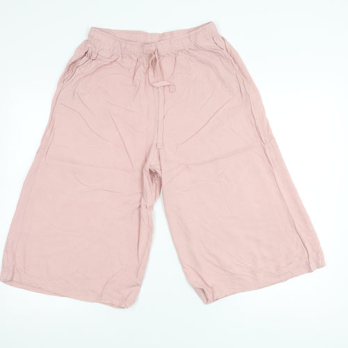 Uniqlo Girls Pink M Lounge Pants 100% Viscose Drawstring