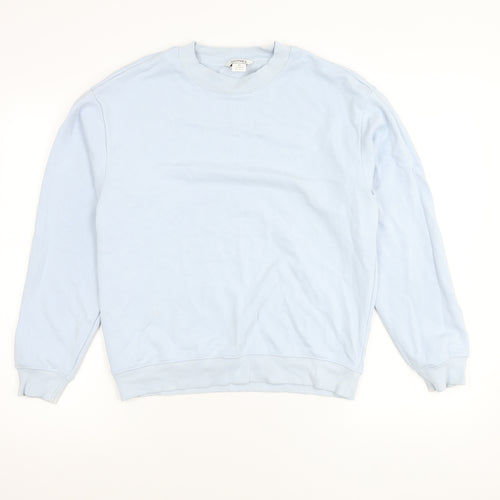 Monki Women’s Blue XS Pullover Sweatshirt Crew Neck Casual