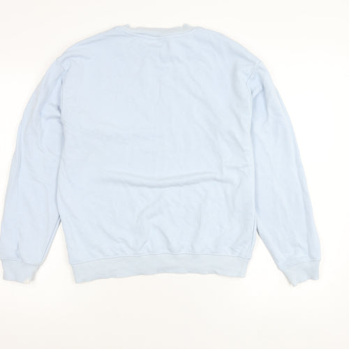 Monki Women’s Blue XS Pullover Sweatshirt Crew Neck Casual