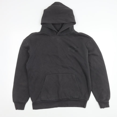 New Balance Mens Black Pullover Hoodie Size M Long Sleeve Graphic