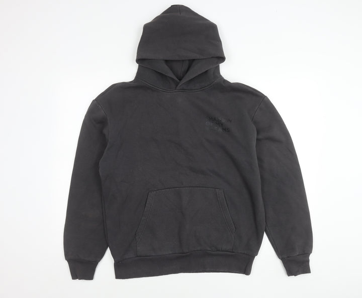 New Balance Mens Black Pullover Hoodie Size M Long Sleeve Graphic