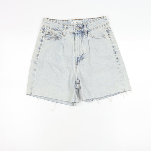 Primark Women’s Blue Denim Cut-Off Shorts Size 6 High Rise
