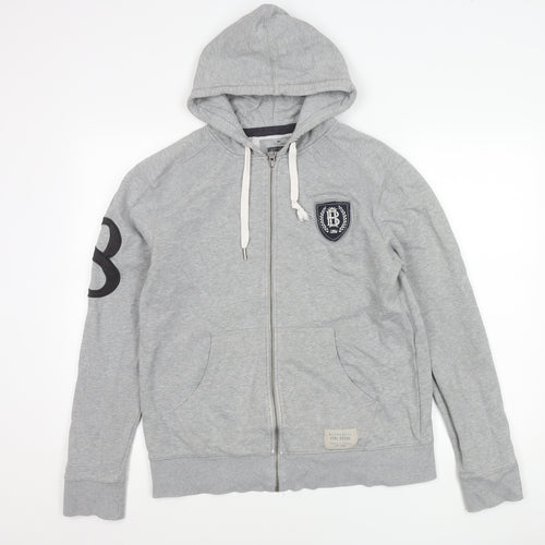 Marks and Spencer Mens Grey Medium Hooded Zip Jacket
