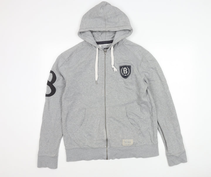 Marks and Spencer Mens Grey Medium Hooded Zip Jacket