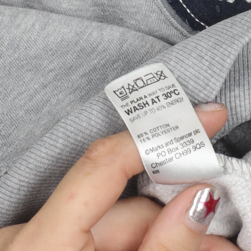 Marks and Spencer Mens Grey Medium Hooded Zip Jacket