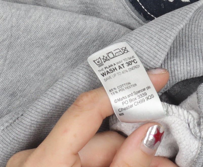 Marks and Spencer Mens Grey Medium Hooded Zip Jacket