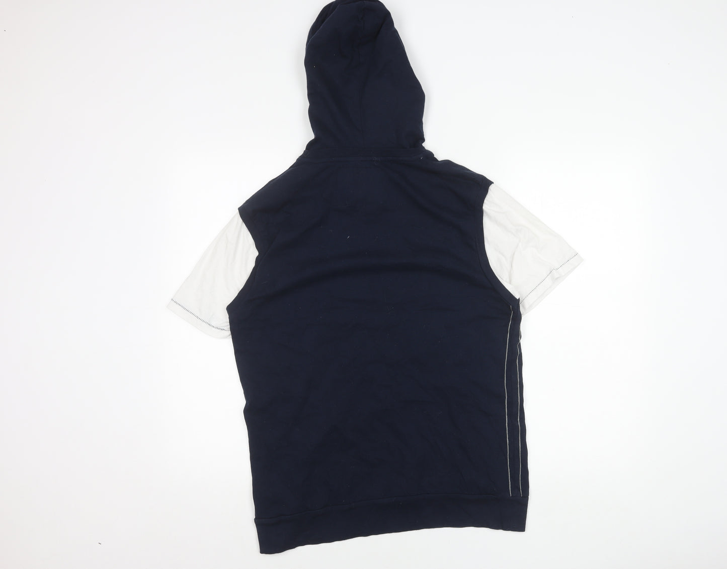 Urban Spirit Men's Blue Graphic Sleeveless Pullover Hoodie M