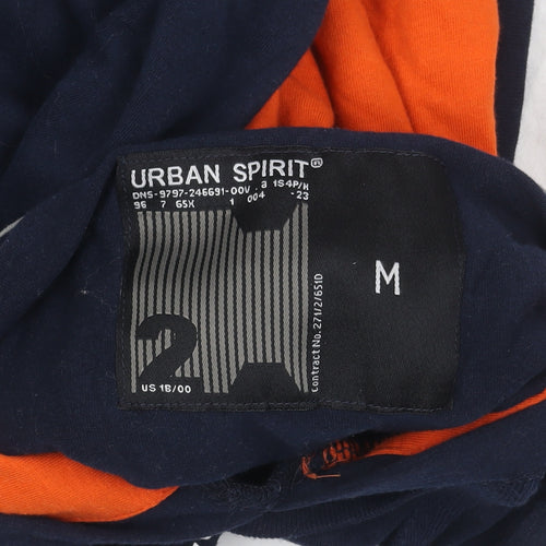 Urban Spirit Men's Blue Graphic Sleeveless Pullover Hoodie M