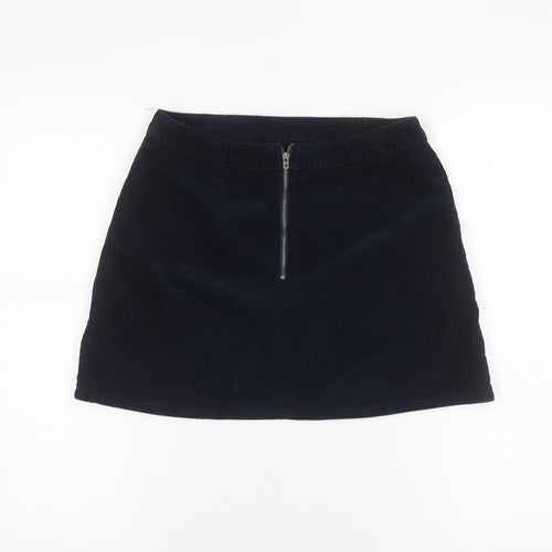 BDG Women's Blue Corduroy Mini Skirt Size S Zip Pockets