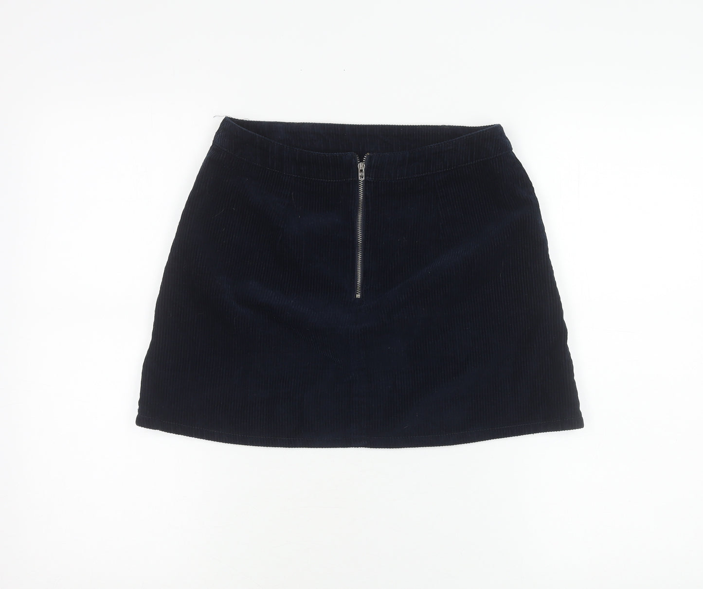 BDG Women's Blue Corduroy Mini Skirt Size S Zip Pockets