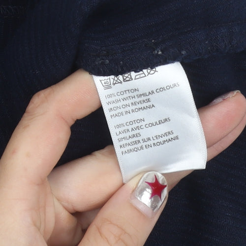 BDG Women's Blue Corduroy Mini Skirt Size S Zip Pockets