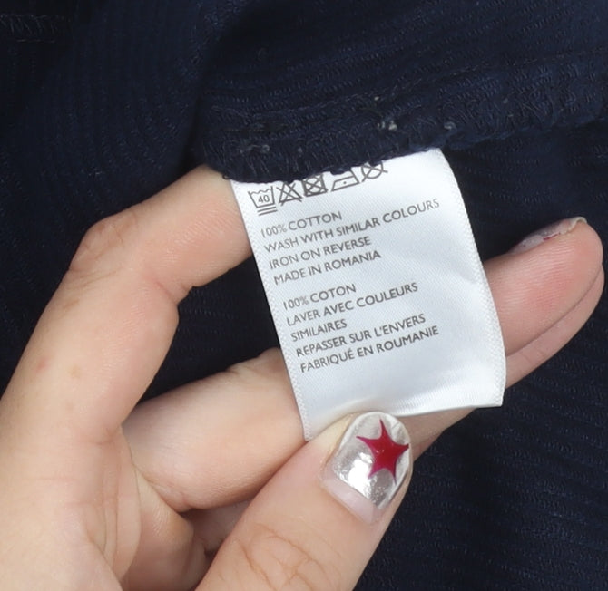 BDG Women's Blue Corduroy Mini Skirt Size S Zip Pockets