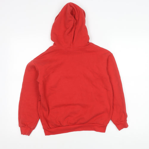 H&M Boys Spider-Man Marvel Red Pullover Hoodie 9-10 Years Cotton Blend