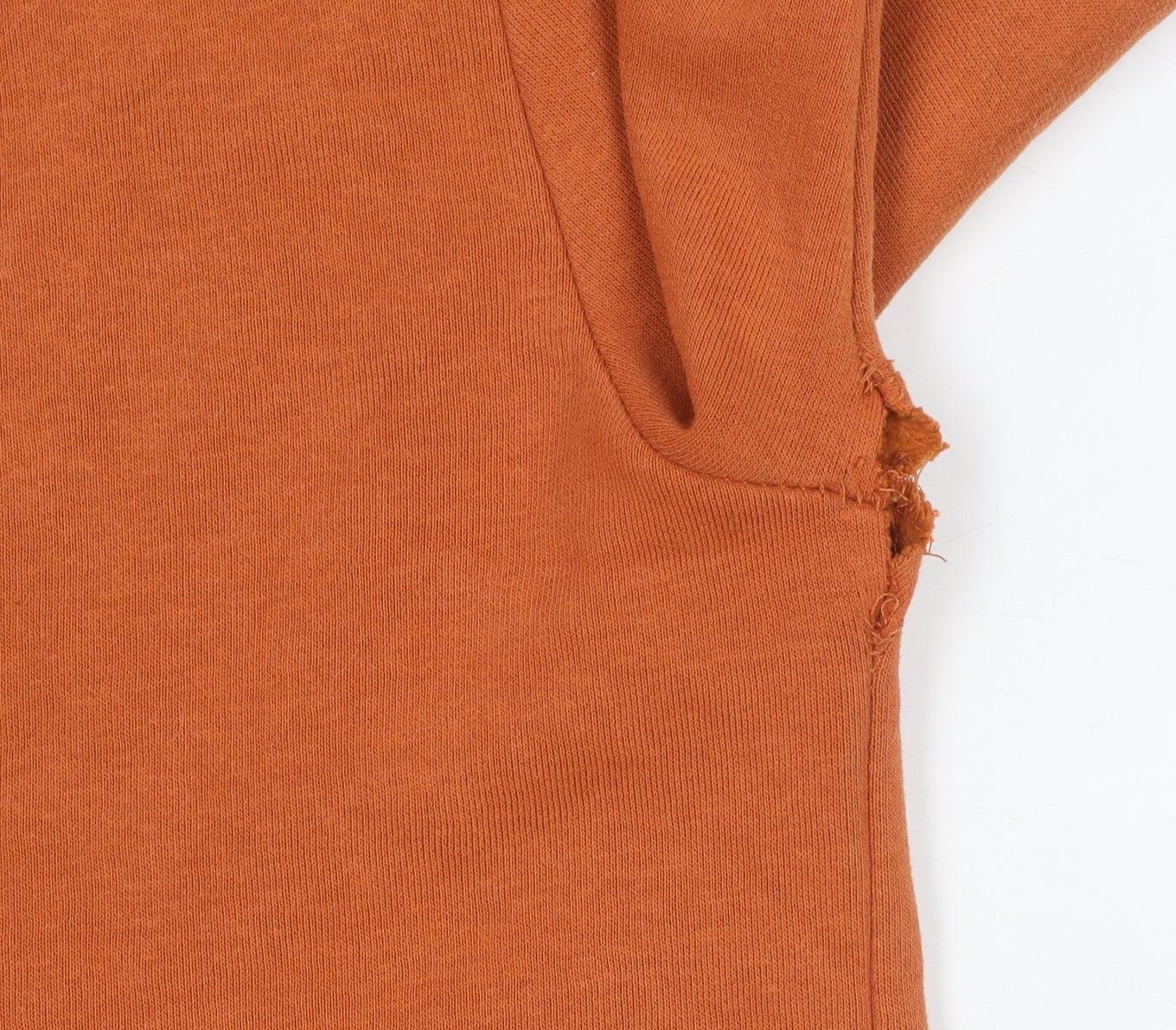 Spitalfields Men’s Orange Crew Neck Sweatshirt M Cotton Blend