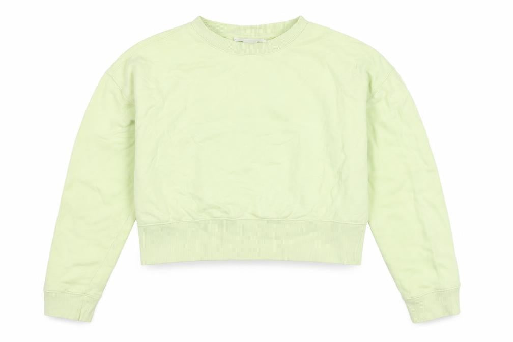 Monki Womens Green XS Sweatshirt Crew Neck Cotton Casual