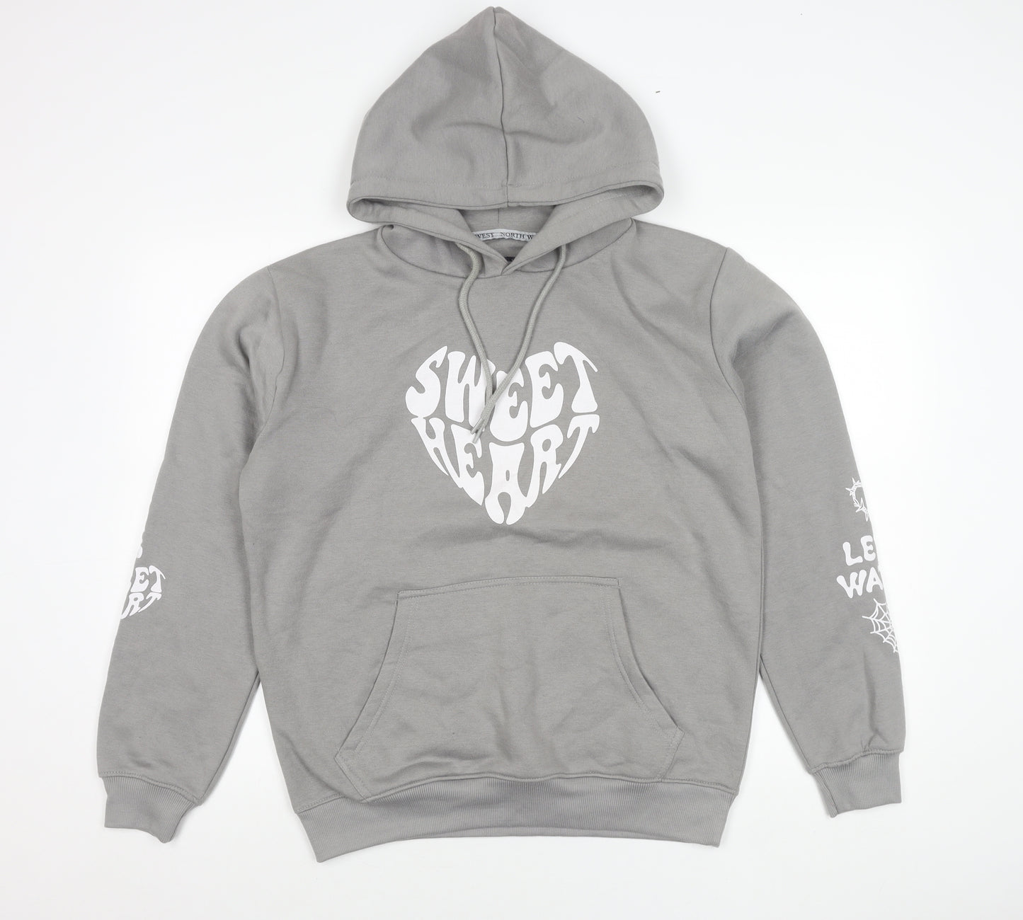 NORTII WEST Men’s Grey Pullover Hoodie M Sweetheart Graphic
