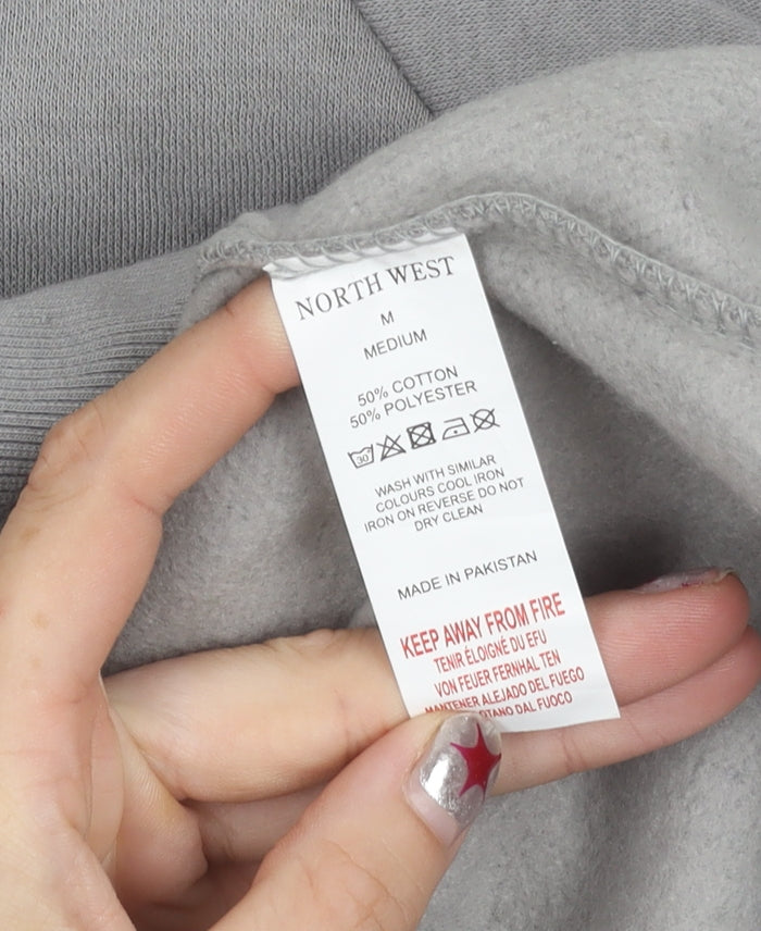 NORTII WEST Men’s Grey Pullover Hoodie M Sweetheart Graphic