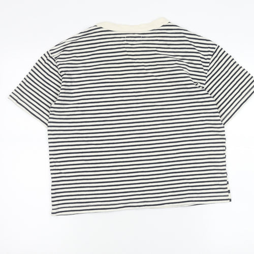 Madewell Womens Striped Cotton T-Shirt Medium Short Sleeve Casual Top