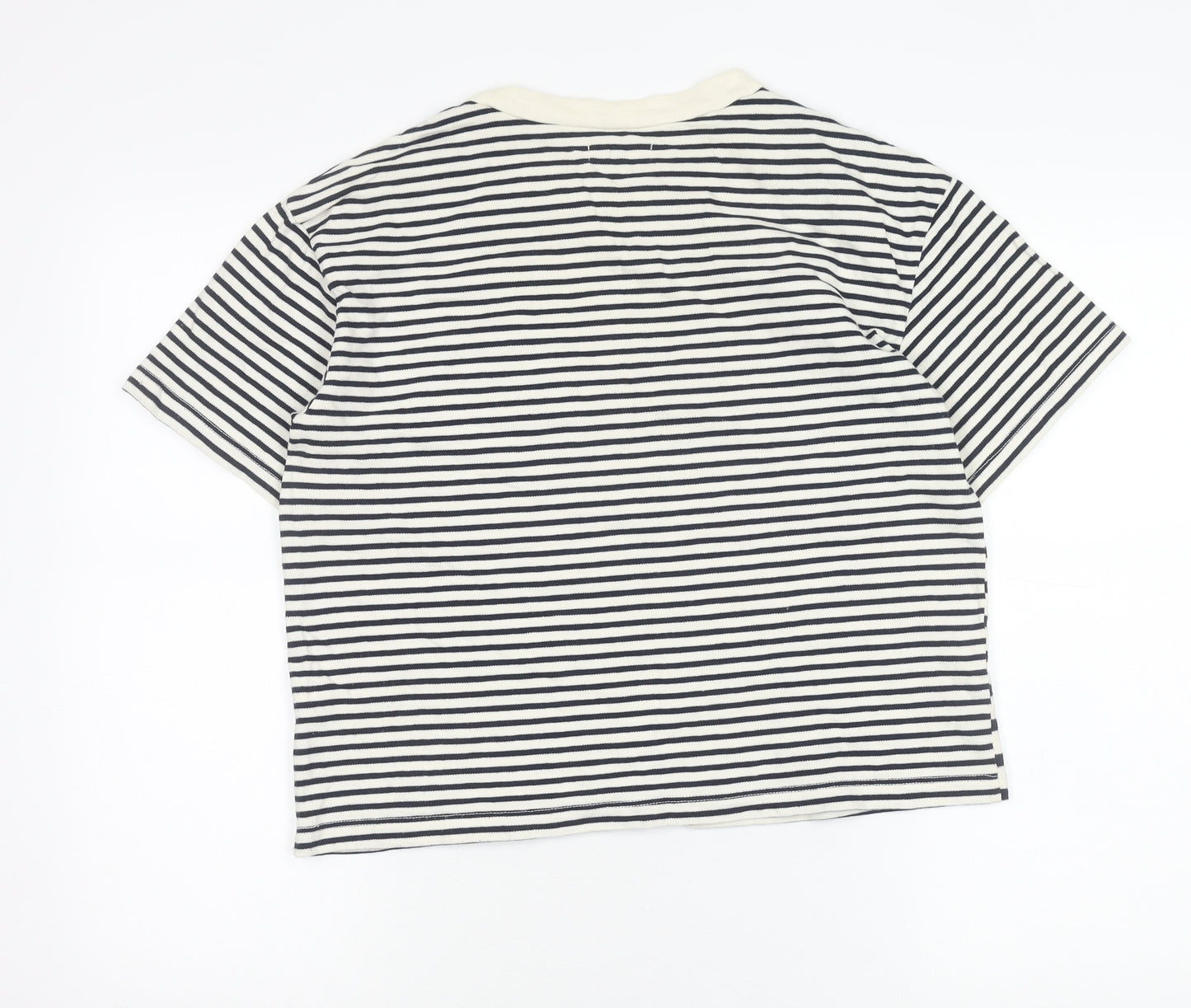 Madewell Womens Striped Cotton T-Shirt Medium Short Sleeve Casual Top