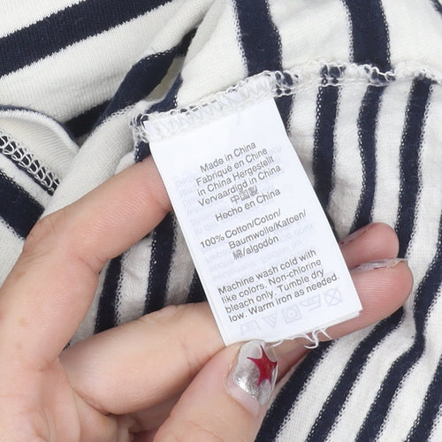 Madewell Womens Striped Cotton T-Shirt Medium Short Sleeve Casual Top