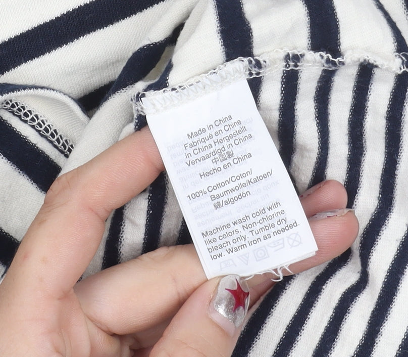 Madewell Womens Striped Cotton T-Shirt Medium Short Sleeve Casual Top