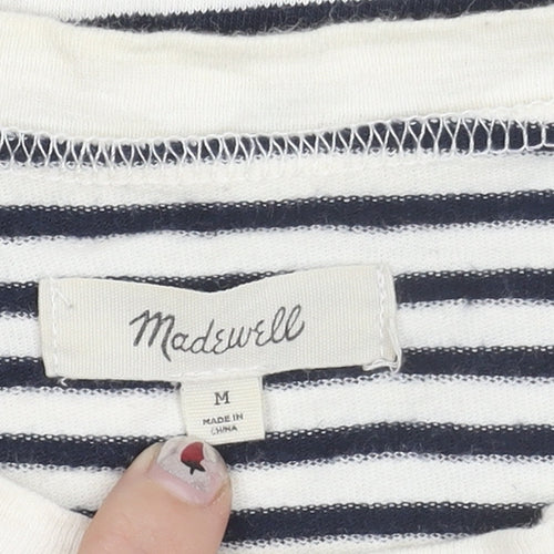 Madewell Womens Striped Cotton T-Shirt Medium Short Sleeve Casual Top