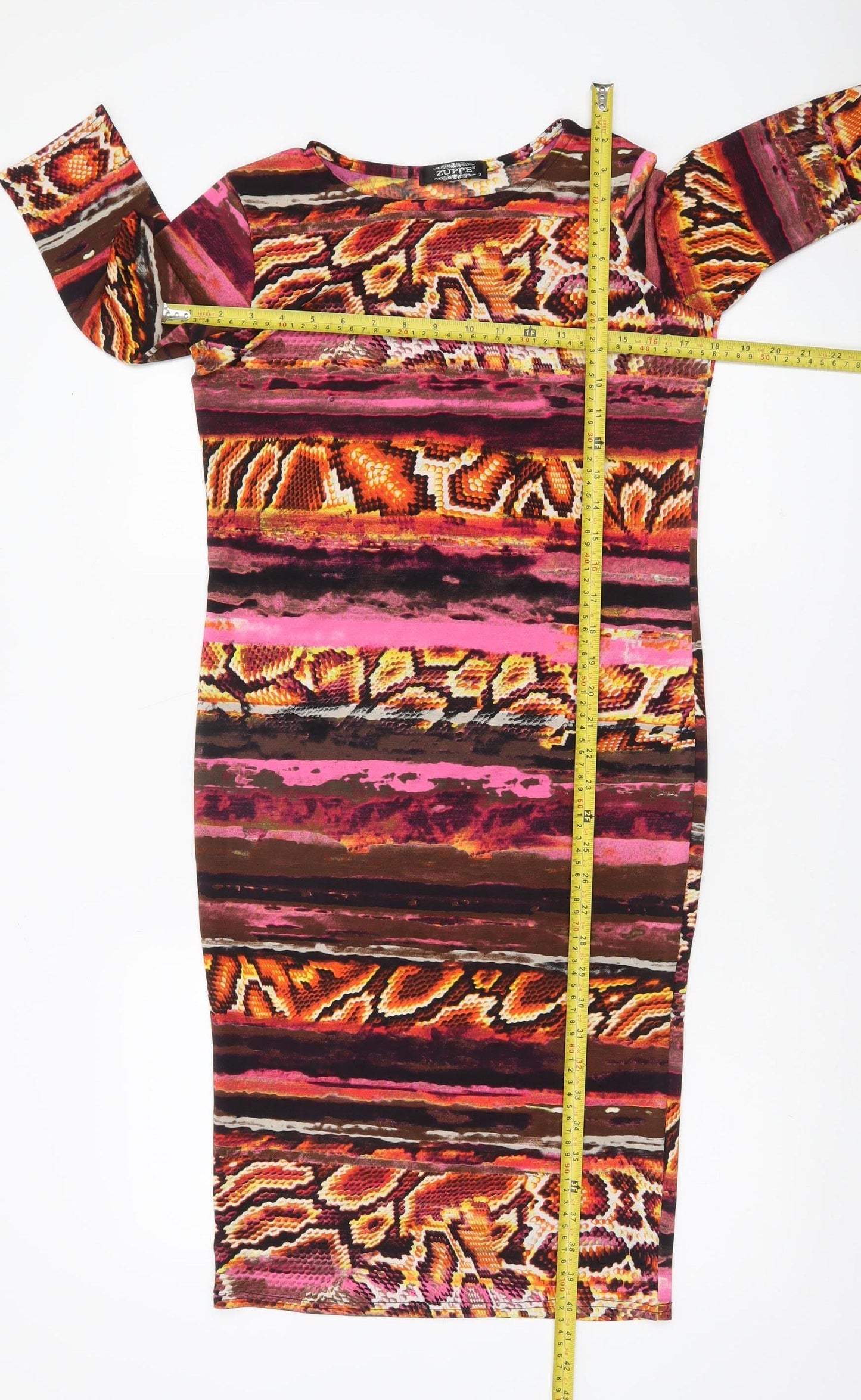 Zuppe Women’s Multicoloured Animal Print Bodycon Midi Dress Size 2