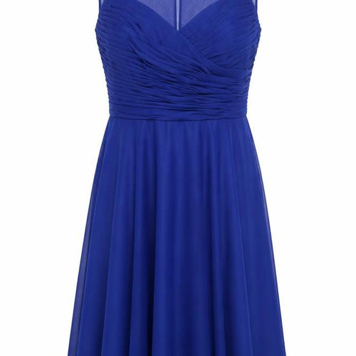 Alfred Sung Women Blue Size 10 A-Line Sleeveless Knee Length Dress