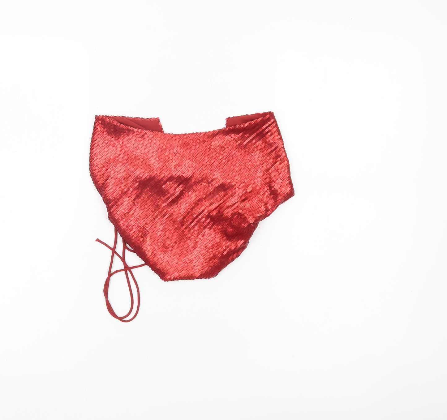 Zara Womens Red Sequin Camisole Top Size S Spaghetti Strap Party