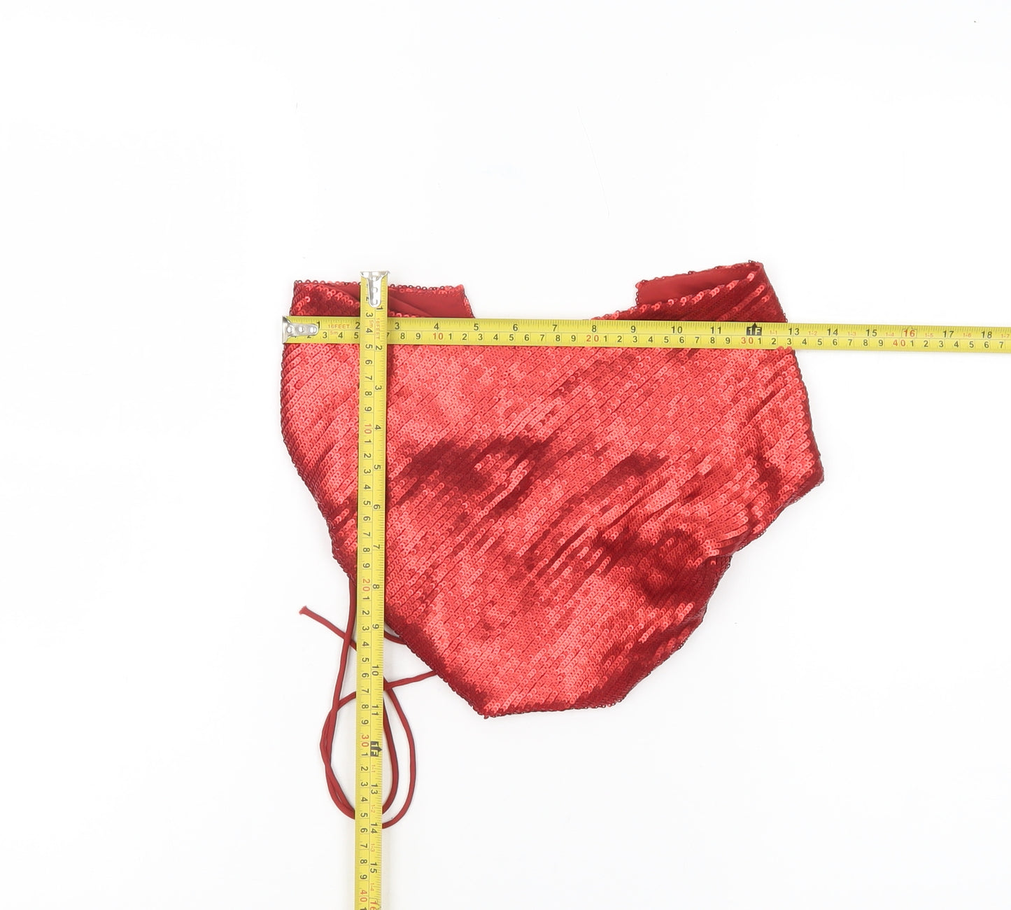 Zara Womens Red Sequin Camisole Top Size S Spaghetti Strap Party