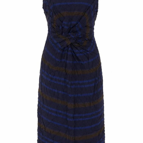 Jigsaw Womens Blue Striped Sheath Dress UK 6 Sleeveless Partywear